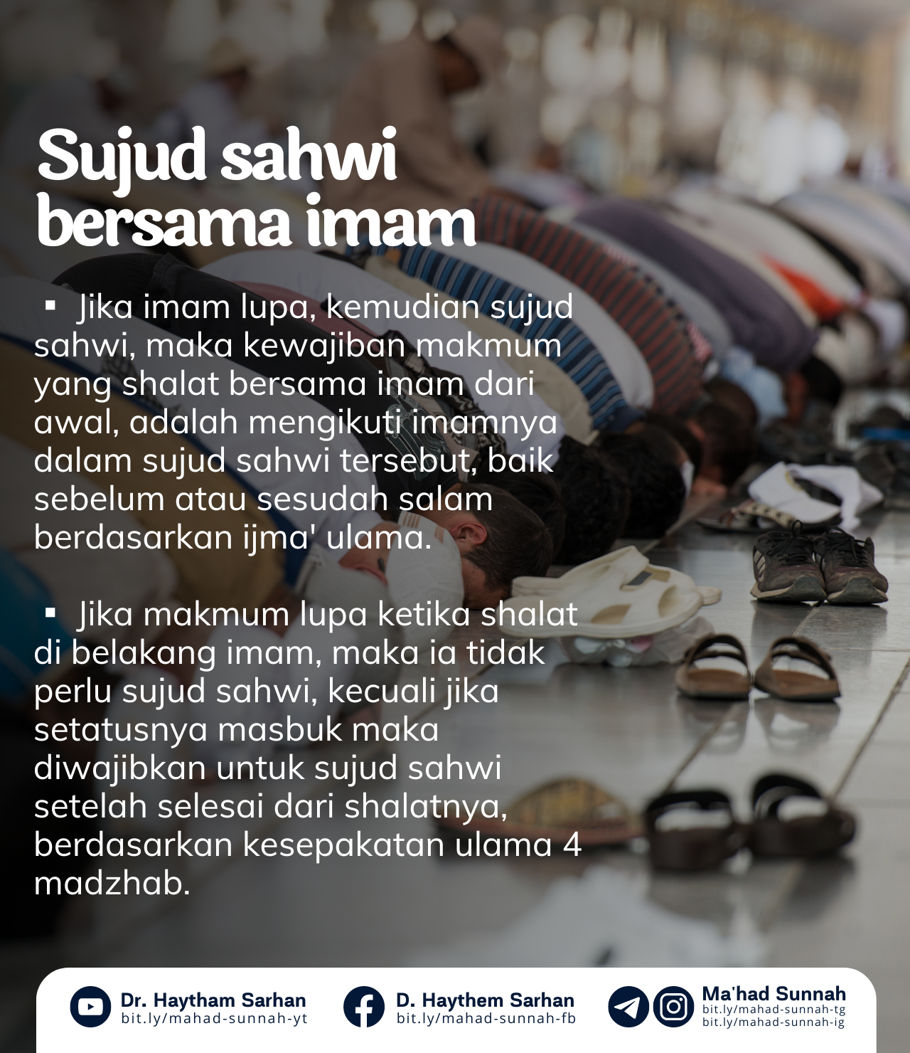 Faidah Singkat (05) Tentang Sujud Sahwi ~ Al-Sarhaan